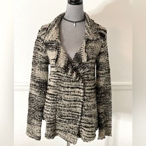 Free People Boucle Knit Double Breasted Jacket